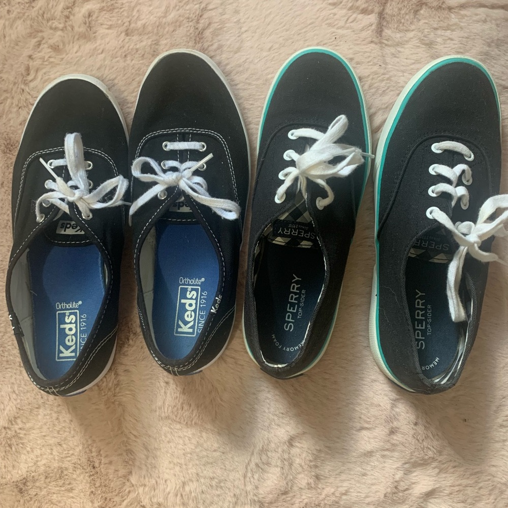 Keds and Sperry Black Sneakers